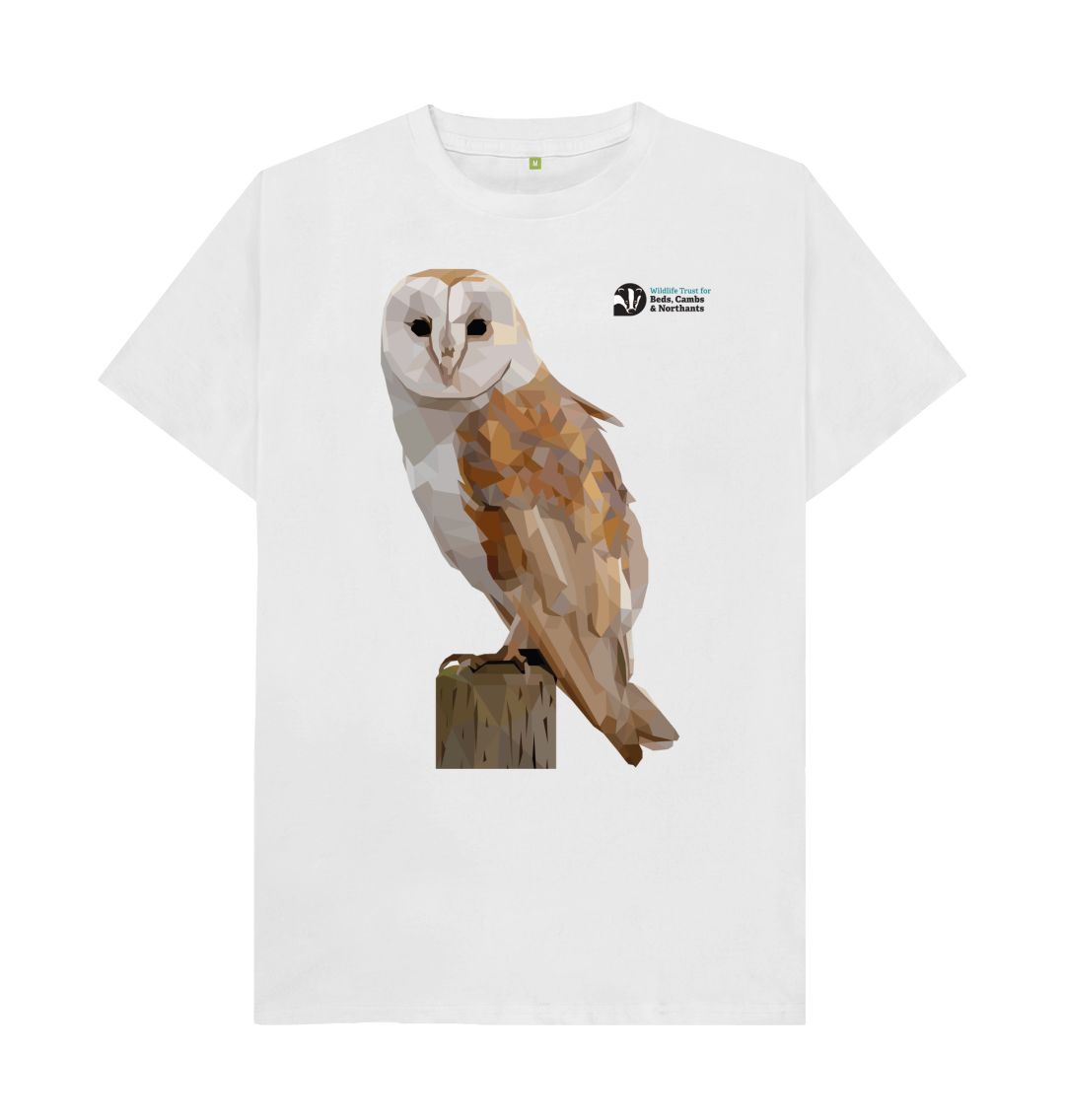 Men's Owl White T-Shirt – Wildlife Trust BCN Shop