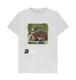 Grey 'Arty Hedgehog' T-Shirt