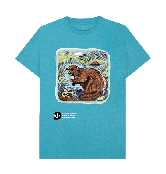 Ocean Blue 'Arty Beaver' T-shirt