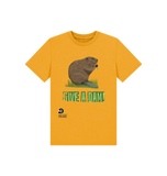 Mustard Printed Kids T-Shirt