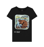 Black Recycled Printed T-Shirt Front