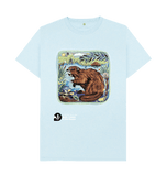 Light Blue 'Arty Beaver' T-shirt