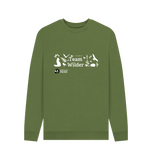 Khaki Printed Sweater Front