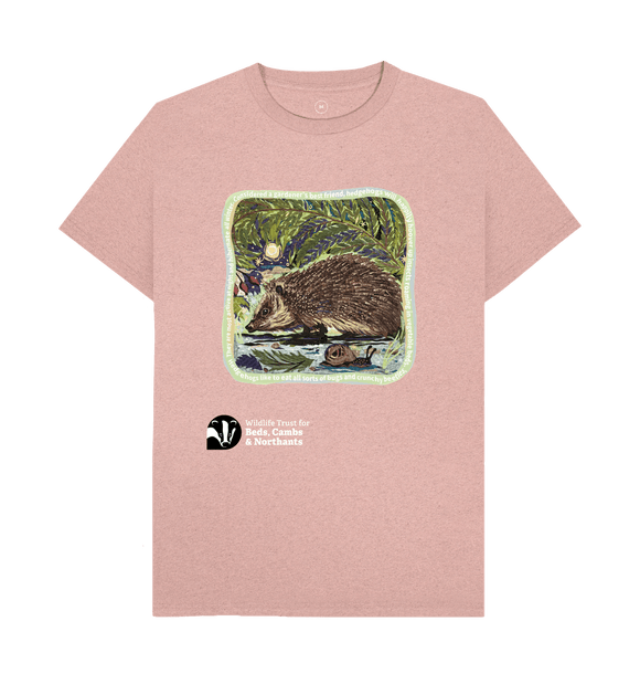 Sunset Pink 'Arty Hedgehog' T-Shirt