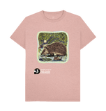 Sunset Pink 'Arty Hedgehog' T-Shirt