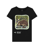 Black Recycled Printed T-Shirt Front
