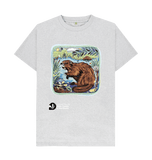 Grey 'Arty Beaver' T-shirt