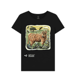 Black Recycled Printed T-Shirt Front