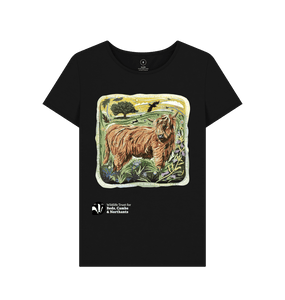 Sunflower Yellow 'Arty Cow' ladies fit T-shirt