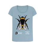 Stone Blue Printed T-shirt Front