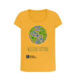 Mustard Printed T-shirt Front