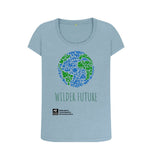 Stone Blue Women's Fit Organic Cotton 'Wilder Future' T-Shirt