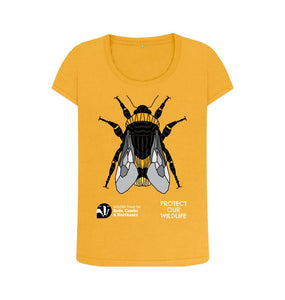 Mustard Women's Scoop Neck Bee T-Shirt