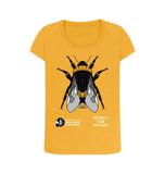 Mustard Women's Scoop Neck Bee T-Shirt