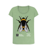 Sage Women's Fit Organic Cotton Geometric Bee T-Shirt
