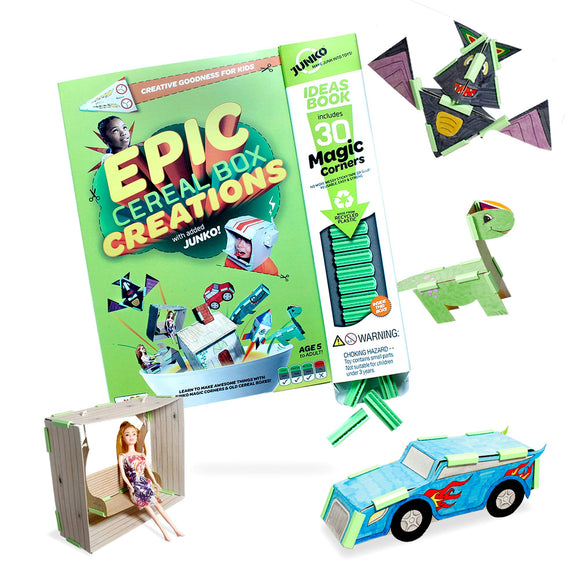 Epic Cereal Box Creations with added JUNKO