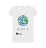 White Women's Fit Organic Cotton 'Wilder Future' T-Shirt