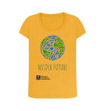 Mustard Women's Fit Organic Cotton 'Wilder Future' T-Shirt