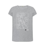 Athletic Grey Women's Scoop Neck Autumn Cyclamen T-shirt