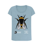 Stone Blue Women's Scoop Neck Bee T-Shirt